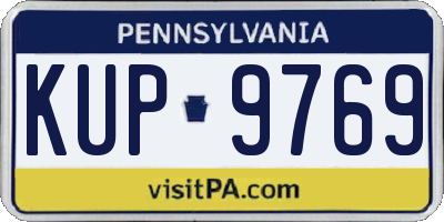 PA license plate KUP9769