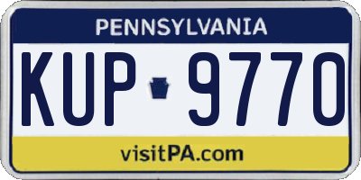 PA license plate KUP9770