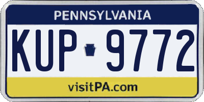 PA license plate KUP9772