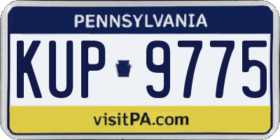 PA license plate KUP9775