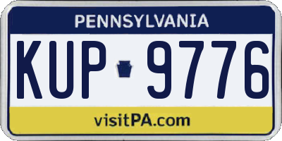 PA license plate KUP9776