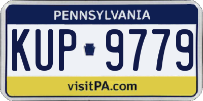 PA license plate KUP9779