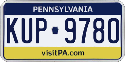 PA license plate KUP9780
