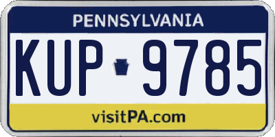 PA license plate KUP9785