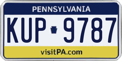 PA license plate KUP9787