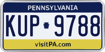 PA license plate KUP9788