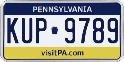 PA license plate KUP9789