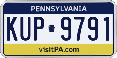 PA license plate KUP9791
