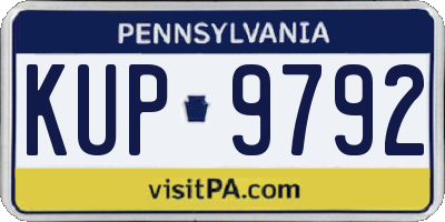 PA license plate KUP9792