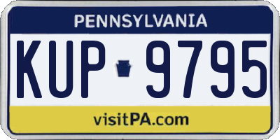 PA license plate KUP9795