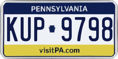 PA license plate KUP9798