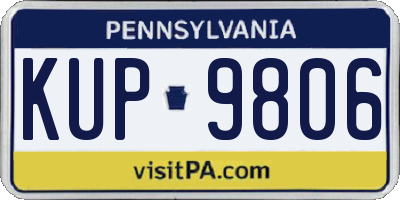 PA license plate KUP9806
