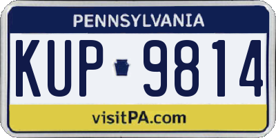 PA license plate KUP9814