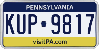PA license plate KUP9817