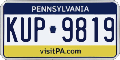 PA license plate KUP9819