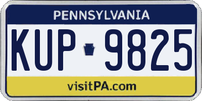 PA license plate KUP9825