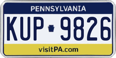 PA license plate KUP9826
