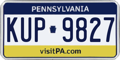 PA license plate KUP9827