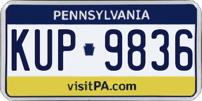 PA license plate KUP9836