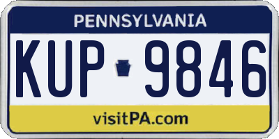 PA license plate KUP9846