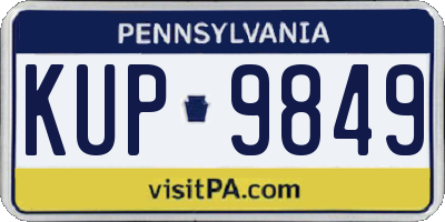 PA license plate KUP9849