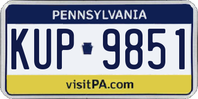 PA license plate KUP9851