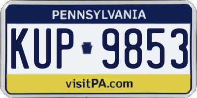 PA license plate KUP9853