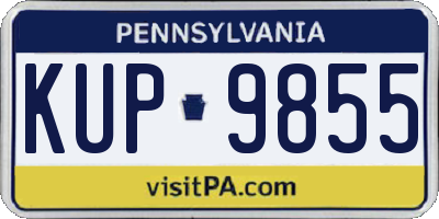 PA license plate KUP9855
