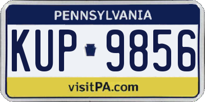 PA license plate KUP9856
