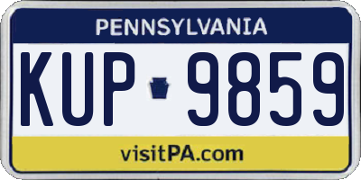 PA license plate KUP9859