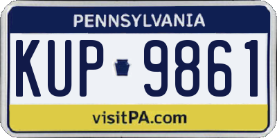 PA license plate KUP9861
