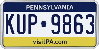 PA license plate KUP9863