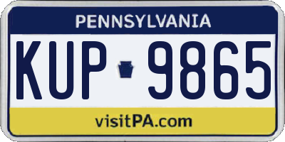 PA license plate KUP9865