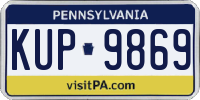 PA license plate KUP9869