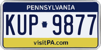 PA license plate KUP9877