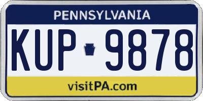 PA license plate KUP9878