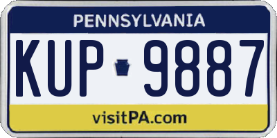 PA license plate KUP9887