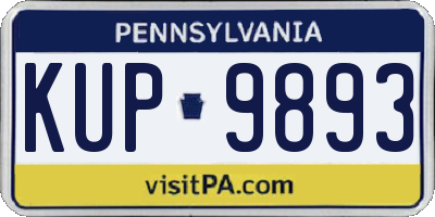PA license plate KUP9893