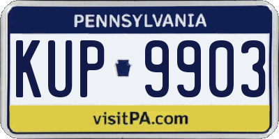 PA license plate KUP9903
