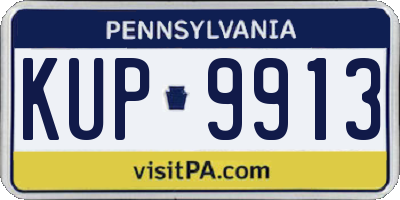 PA license plate KUP9913