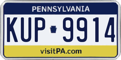 PA license plate KUP9914