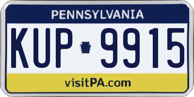 PA license plate KUP9915