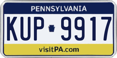 PA license plate KUP9917