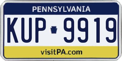PA license plate KUP9919