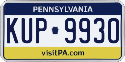 PA license plate KUP9930