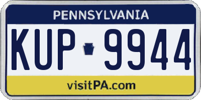 PA license plate KUP9944