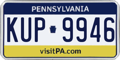 PA license plate KUP9946