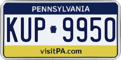 PA license plate KUP9950