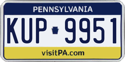 PA license plate KUP9951