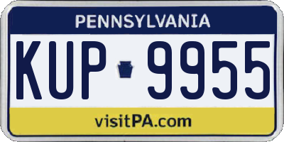 PA license plate KUP9955